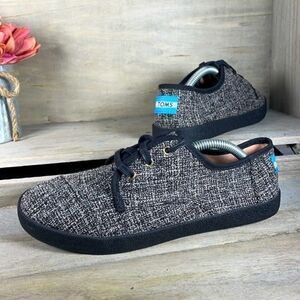 TOMS Black and White Knit Sneakers Shoes